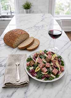 Ham & Rye Panzanella Salad