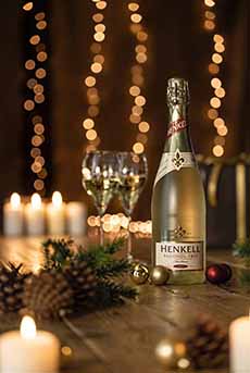 A bottle of Henkell alcohol-free Sekt.