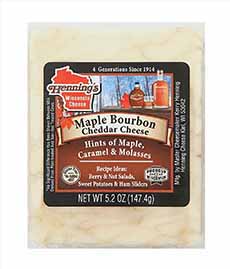 Package of Henning's Maple Bourbon Cheddar