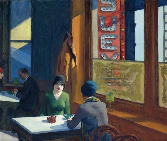 Edward Hopper painting "Chop Suey"