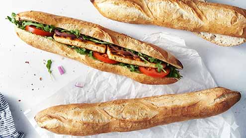 Halloumi Sandwich On A Baguette
