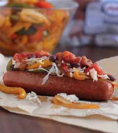 Hot Dog Mexican Garnish
