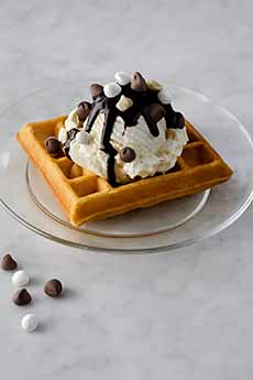 Hot Fudge Sundae On A Waffle