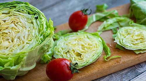 Sliced Iceberg Lettuce On A Cutting Board