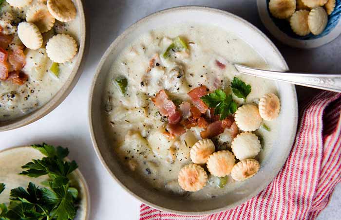 Bowl Of Instant Pot Clam Chowder