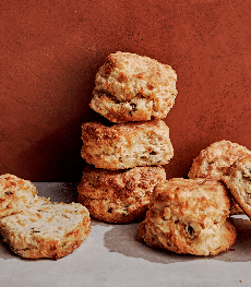 Eight flaky Jalapeno-Cheddar Biscuits