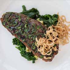 Strip Steak With Kale
