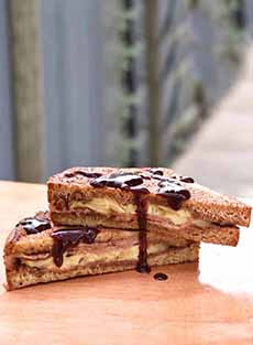 Monte Cristo sandwich with added peanut butter.