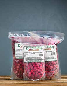 A bag of frozen tart cherries