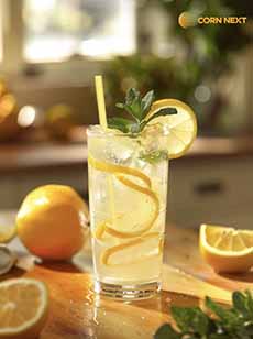 Lemonade With Corn Next Straws