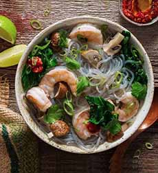 Lemongrass Shrimp Soup With Rice Noodles & Recipe