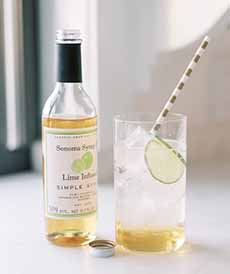 Lime Soda Made With Lime Simple Syrup