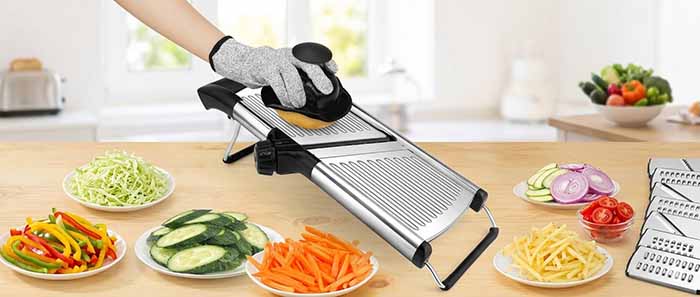 Mandoline & Sliced Vegetables