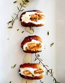 Stuffed Dates With Mascarpone & Walnuts