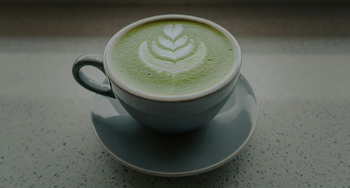 A Cup Of Hot Matcha Tea