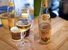 Glass And Bottle Of Mead Honey Wine
