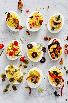 Mediterranean Deviled Eggs