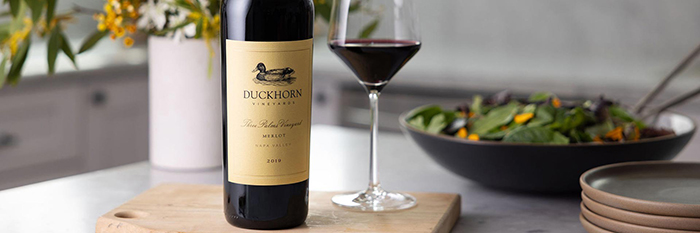 Duckhorn Merlot with a green salad