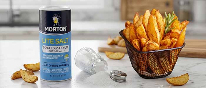 A Package Of Morton Lite Salt & Potato Wedges