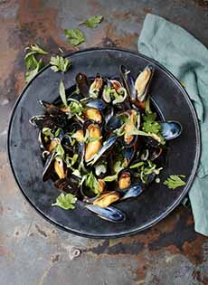 A Bowl Of Mussels A La Normande