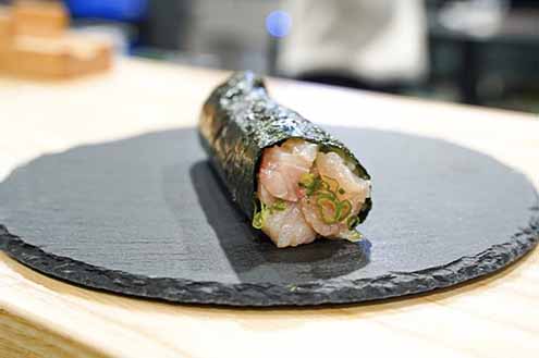 Negi Hamachi Cylinder Hand Roll