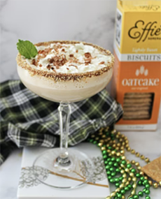 Oatcake Rimmed Chocolate Martini