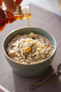 Oatmeal With Nuts Topping
