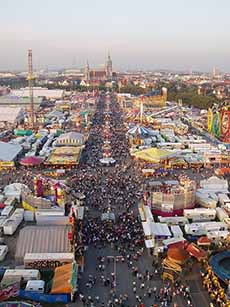 A view of Oktoberfest in Munich.