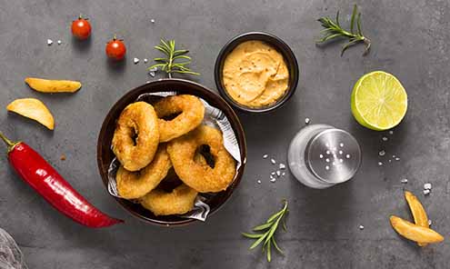Onion Rings With Chipotle Mayonnaise