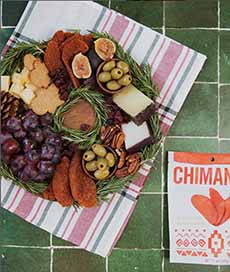 Fruit & Cheese Plate With Spicy Chimango Dried Mango Slices