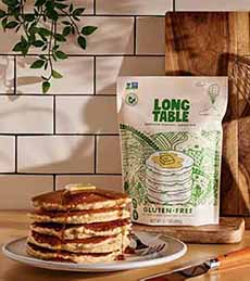 Long Table Pancakes Bag & Cooked Pancakes