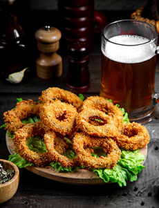 Panko Onion Rings & Beer