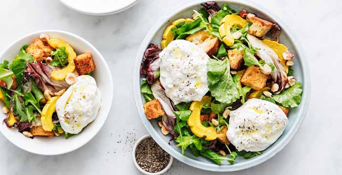 Panzanella With Burrata & Delicata Squash