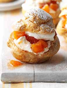 Peach Cream Puffs