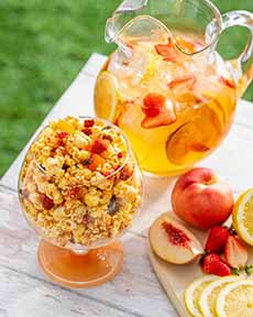 Peach Sangria & Peach Sangria Popcorn
