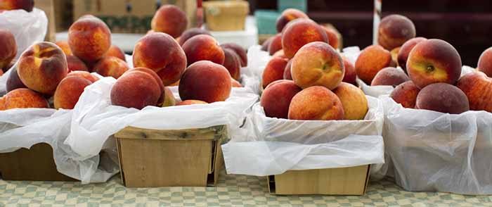 Peaches At Farmers Market