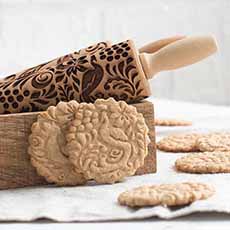 Rotate Rolling Embossed Rolling Pin With Bird Design
