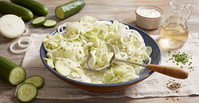 Amish Cucumber Salad With Sour Cream