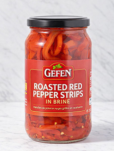 Jar Of Gefen Roasted Red Pepper Strips