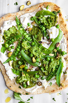 Pistachio & Sugar Pea Pizza