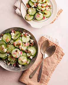 Cucumber Salad With Pistachio Garnish