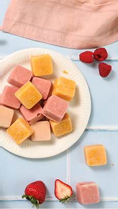 Plate Of Outshine Smoothie Cubes