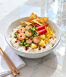 Mixed Shellfish Poke Bowl