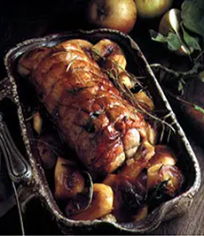 A Pork Loin Roast With Apples & Calvados