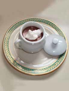 Chocolate Pot de Creme In French Pot de Creme Dish
