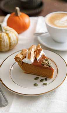 Pumpkin Pie With Meringue Garnish