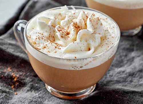 Pumpkin Spice Latte In A Glass Cup