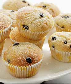Queen Cakes, muffin-like, studded with raisins
