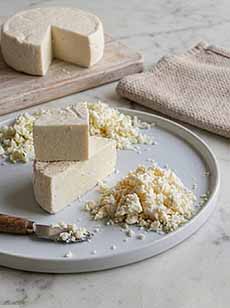 A Plate Of Queso Fresco Cheese