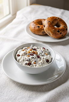 Raisin Bagel & Raisin-Walnut Cream Cheese Spread